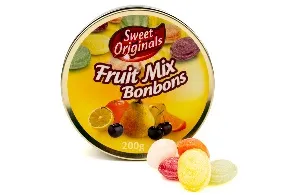 Леденцы SWEET ORIGINALS со вкусом фруктов ж/б 200г*10
