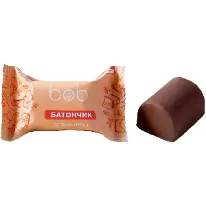 Батончик BOB неглазированный "Темный с печеньем и орехами" /шоубокс/ 25г*18