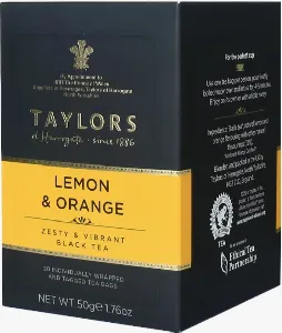 Чай TAYLORS черный с ароматом лимона и апельсина 20 пак. /картон/ 50г*6