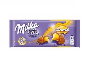 Шоколад MILKA Caramel Chocolate молочный с карамельной начинкой 100г*20