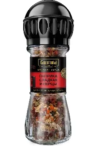 Приправа GURMINA BAHARAT BLACK паприка сладкая и перцы /мельница/ 37г*6 Приправа GURMINA BAHARAT BLACK паприка сладкая и перцы /мельница/ 37г*6