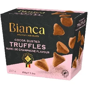 Трюфели BIANCA Marc de champagne flavour со вкусом шампанского /картон/ 150г*12 Трюфели BIANCA Marc de champagne flavour со вкусом шампанского /картон/ 150г*12