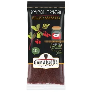 Специя GAMARJOBA Коцахури (Барбарис) молотый /пакет/ 40г*20