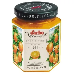 Конфитюр DARBO Сладкий Апельсин 70% /стекло/ 200г*6