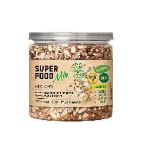 Смесь семян SUPER FOOD Mix /пл.банка с ключом/ 290г*6 Смесь семян SUPER FOOD Mix /пл.банка с ключом/ 290г*6