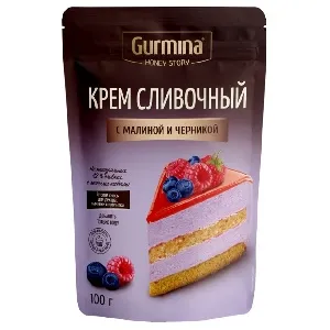 Крем GURMINA HONEY STORY сливочный малина-черника 100г*10 Крем GURMINA HONEY STORY сливочный малина-черника 100г*10