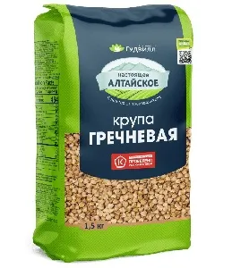 Крупа АЛТАЙСКОЕ Гречневая ядрица ЭКСТРА /пакет/ 1,5кг*6