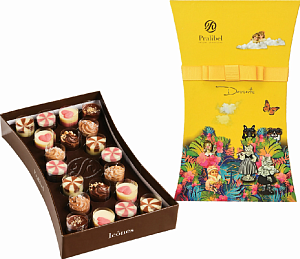 Набор конфет PRALIBEL Desserts giftbox из белого, темного, молочного шоколада /картон/ 295г*9