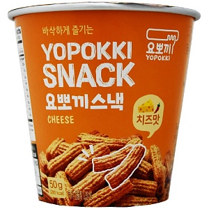 Снэки YOPOKKI CHEESE сырные (рисовые сухарики) /стакан/ 50г*12