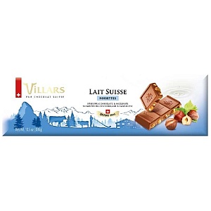 Шоколад VILLARS швейцарский молочный шоколад с фундуком 300г*12