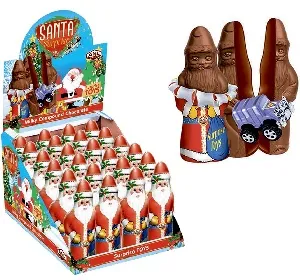 Шоколад фигурный ANL Santa Surprise с сюрпризом Дед Мороз (60г*24шт. шоубокс) 60г*96 Шоколад фигурный ANL Santa Surprise с сюрпризом Дед Мороз (60г*24шт. шоубокс) 60г*96